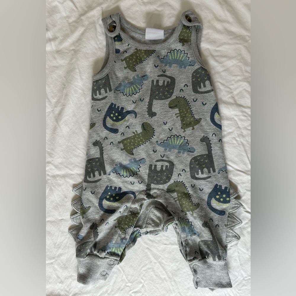 6-9 month dinosaur overalls